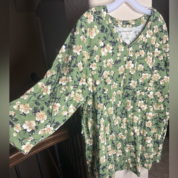 Woman Within Floral 3/4 Sleeve Blouse Sz 18/20 - Picture 2 of 4